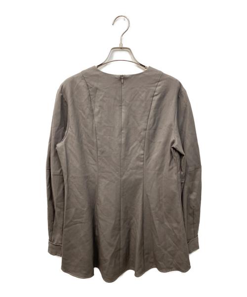 theory luxe（セオリーリュクス）theory luxe (セオリーリュクス) SAXONY ウォッシャブル デザインブラウス オリーブ サイズ:38の古着・服飾アイテム