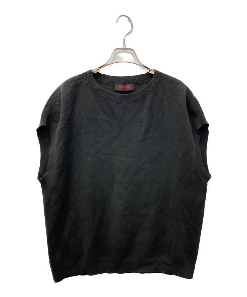 CABAN（キャバン）CABaN (キャバン) コットンカシミアクルーネックベスト ブラック サイズ:Mの古着・服飾アイテム