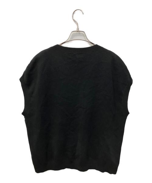 CABAN（キャバン）CABaN (キャバン) コットンカシミアクルーネックベスト ブラック サイズ:Mの古着・服飾アイテム