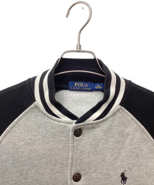 POLO RALPH LAUREN（ポロ・ラルフローレン）POLO RALPH LAUREN (ポロ・ラルフローレン) スウェットスタジャン グレー サイズ:XSの古着・服飾アイテム