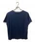 LACOSTE (ラコステ) ワンポイントロゴ リンガーTシャツ ホワイト×ネイビー サイズ:L：5000円