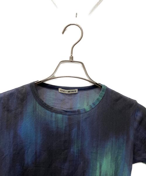 ISSEY MIYAKE（イッセイミヤケ）ISSEY MIYAKE (イッセイミヤケ) タイダイシアーカットソー グリーン×ネイビー サイズ:2の古着・服飾アイテム