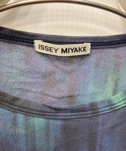 ISSEY MIYAKE（イッセイミヤケ）ISSEY MIYAKE (イッセイミヤケ) タイダイシアーカットソー グリーン×ネイビー サイズ:2の古着・服飾アイテム