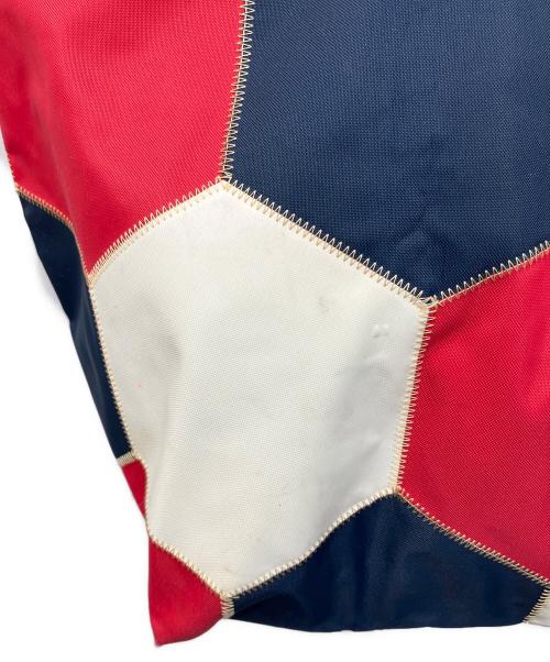 LONGCHAMP（ロンシャン）LONGCHAMP (ロンシャン) ル プリアージュ/ヘキサゴンパッチワークバッグ ネイビー×ホワイト×レッドの古着・服飾アイテム