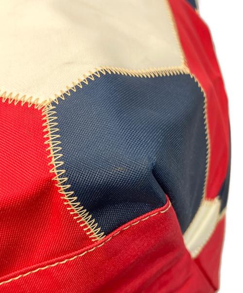 LONGCHAMP（ロンシャン）LONGCHAMP (ロンシャン) ル プリアージュ/ヘキサゴンパッチワークバッグ ネイビー×ホワイト×レッドの古着・服飾アイテム