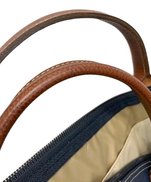 LONGCHAMP（ロンシャン）LONGCHAMP (ロンシャン) ル プリアージュ/ヘキサゴンパッチワークバッグ ネイビー×ホワイト×レッドの古着・服飾アイテム