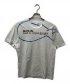 COMME des GARCONS SHIRTコムデギャルソンシャツ）の古着「フィッシュプリントTシャツ」｜ブルー×ホワイト