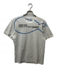 COMME des GARCONS SHIRT（コムデギャルソンシャツ）の古着「フィッシュプリントTシャツ」｜ブルー×ホワイト