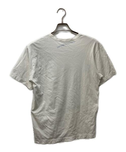 COMME des GARCONS SHIRT（コムデギャルソンシャツ）COMME des GARCONS SHIRT (コムデギャルソンシャツ) フィッシュプリントTシャツ ブルー×ホワイト サイズ:Lの古着・服飾アイテム
