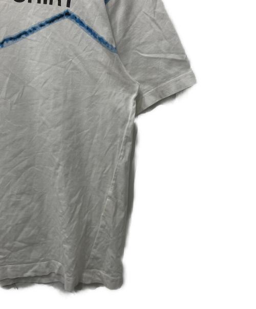COMME des GARCONS SHIRT（コムデギャルソンシャツ）COMME des GARCONS SHIRT (コムデギャルソンシャツ) フィッシュプリントTシャツ ブルー×ホワイト サイズ:Lの古着・服飾アイテム