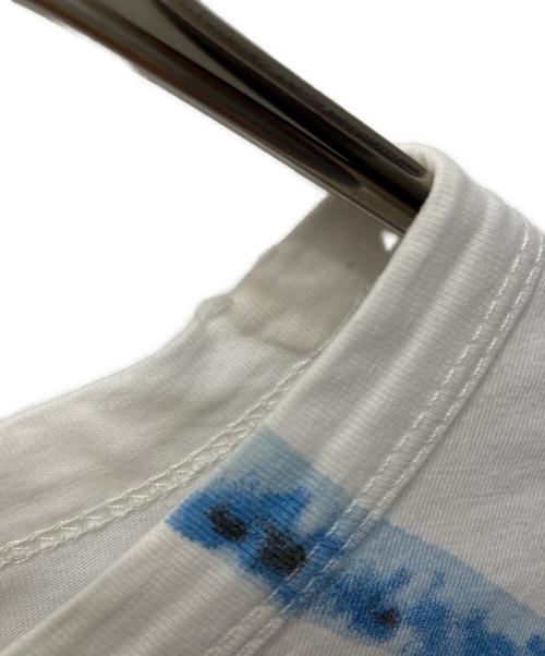 COMME des GARCONS SHIRT（コムデギャルソンシャツ）COMME des GARCONS SHIRT (コムデギャルソンシャツ) フィッシュプリントTシャツ ブルー×ホワイト サイズ:Lの古着・服飾アイテム