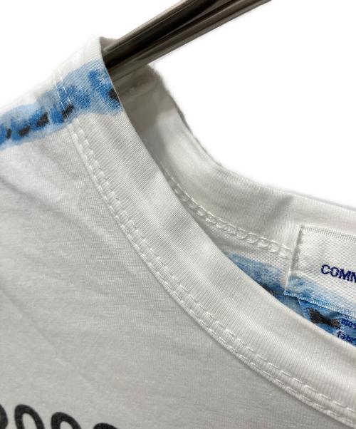 COMME des GARCONS SHIRT（コムデギャルソンシャツ）COMME des GARCONS SHIRT (コムデギャルソンシャツ) フィッシュプリントTシャツ ブルー×ホワイト サイズ:Lの古着・服飾アイテム