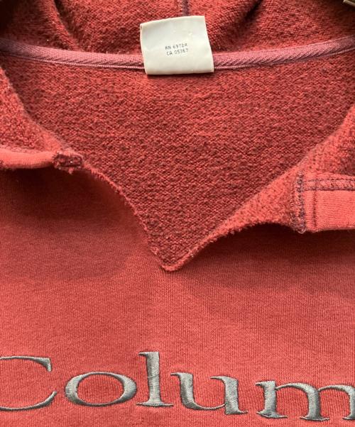 Columbia（コロンビア）Columbia (コロンビア) キーネックデザインPOパーカー レッド サイズ:XXLの古着・服飾アイテム