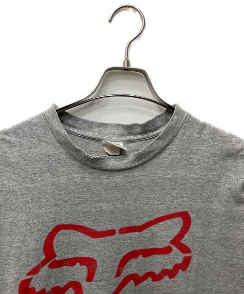 FOX RACING（フォックスレーシング）FOX RACING (フォックスレーシング) ロゴプリントTシャツ グレー サイズ:Mの古着・服飾アイテム