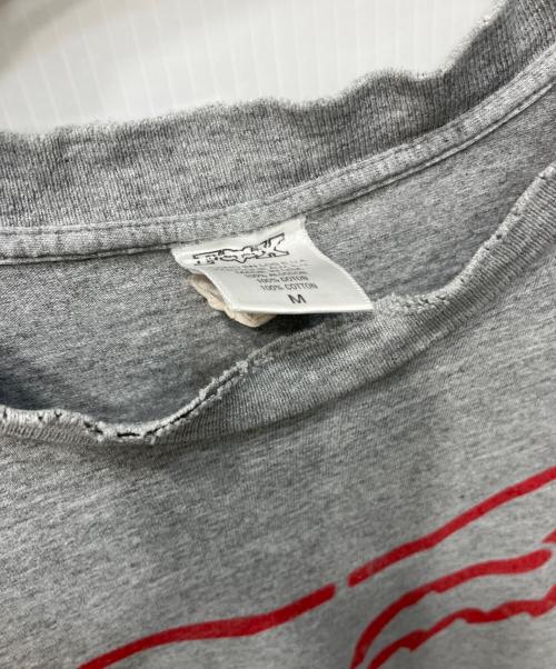 FOX RACING（フォックスレーシング）FOX RACING (フォックスレーシング) ロゴプリントTシャツ グレー サイズ:Mの古着・服飾アイテム