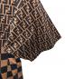 中古・古着 FENDI (フェンディ) ズッカ × ペカンストライプ Tシャツ ブラック×ブラウン サイズ:L：16000円