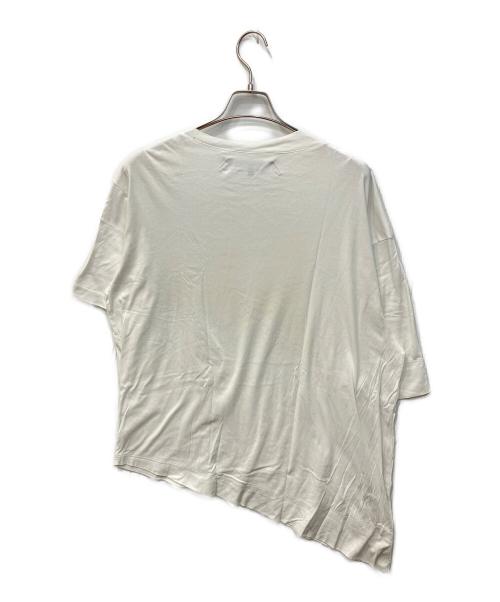 ANREALAGE（アンリアレイジ）ANREALAGE (アンリアレイジ) アシンメトリーカットソー ホワイト サイズ:46の古着・服飾アイテム