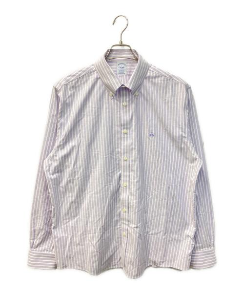 BROOKS BROTHERS（ブルックスブラザーズ）BROOKS BROTHERS (ブルックスブラザーズ) ストライプBDシャツ パープル サイズ:Lの古着・服飾アイテム