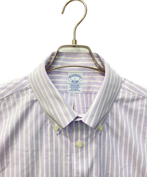 BROOKS BROTHERS（ブルックスブラザーズ）BROOKS BROTHERS (ブルックスブラザーズ) ストライプBDシャツ パープル サイズ:Lの古着・服飾アイテム