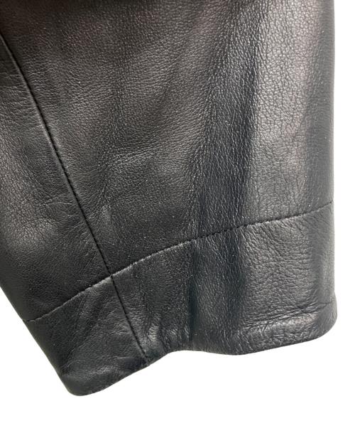 BEARDSLEY（ビアズリー）BEARDSLEY (ビアズリー) シープレザーノーカラーブルゾン ブラック サイズ:１の古着・服飾アイテム