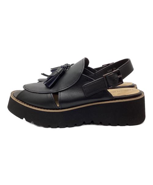 tsumori chisato walk（ツモリチサトウォーク）tsumori chisato walk (ツモリチサトウォーク) タッセルモチーフプラットフォームサンダル ブラック サイズ:２３ｃｍの古着・服飾アイテム