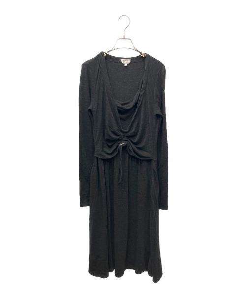 MaxMara（マックスマーラ）MaxMara (マックスマーラ) フロントデザインニットワンピース グレー サイズ:40の古着・服飾アイテム