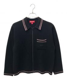 SUPREME（シュプリーム）の古着「ZIP UP POLO SWEATER　(ジップアップポロセーター)」｜ブラック