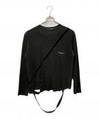 HYEIN SEOヘインソ）の古着「SLASHED LONG SLEEVE」｜ブラック