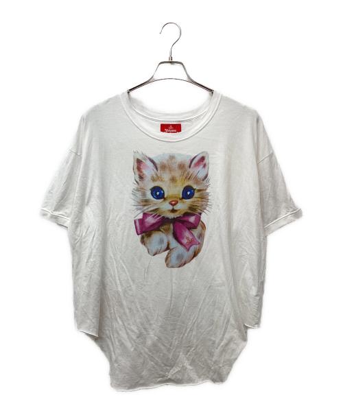 Vivienne Westwood RED LABEL（ヴィヴィアンウエストウッドレッドレーベル）Vivienne Westwood RED LABEL (ヴィヴィアンウエストウッドレッドレーベル) PRECIOUS KITTY 半袖Tシャツ ホワイト サイズ:００の古着・服飾アイテム