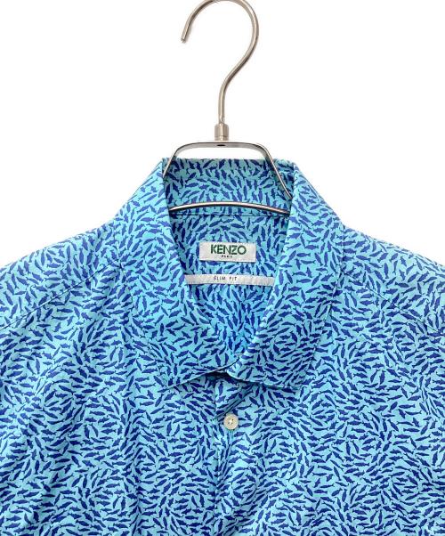 KENZO（ケンゾー）KENZO (ケンゾー) 総柄シャツ スカイブルー サイズ:41の古着・服飾アイテム