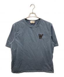 HERMES（エルメス）の古着「Hello Mr. Farrier/ハローミスターファリエール レザーパッチTシャツ」｜ブルー