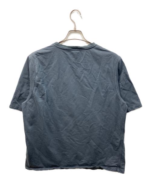 HERMES（エルメス）HERMES (エルメス) Hello Mr. Farrier/ハローミスターファリエール レザーパッチTシャツ ブルー サイズ:XLの古着・服飾アイテム