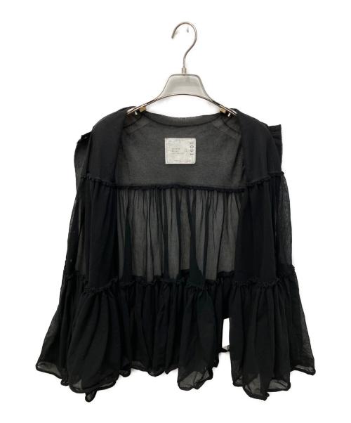 sacai（サカイ）sacai (サカイ) シアーティアードカーディガン ブラック サイズ:2の古着・服飾アイテム