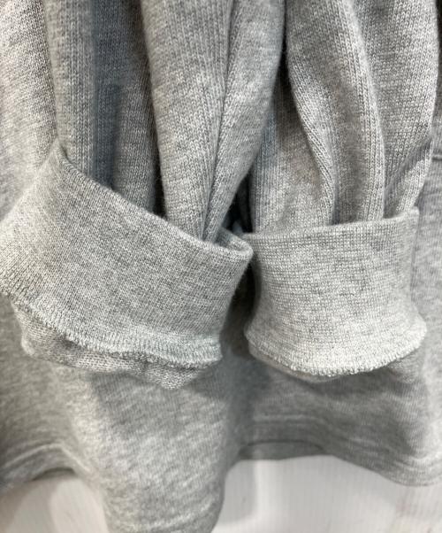 Calvin Klein（カルバンクライン）Calvin Klein (カルバンクライン) ロゴジャージーロングスリーブクロップドTシャツ グレー サイズ:Sの古着・服飾アイテム