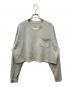 Calvin Klein（カルバンクライン）の古着「ロゴジャージーロングスリーブクロップドTシャツ」｜グレー