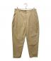 LOOPE（ルーペ）の古着「OUTSIDE PLEATED TROUSERS/アウトサイドプリーツトラウザーズ」｜ベージュ