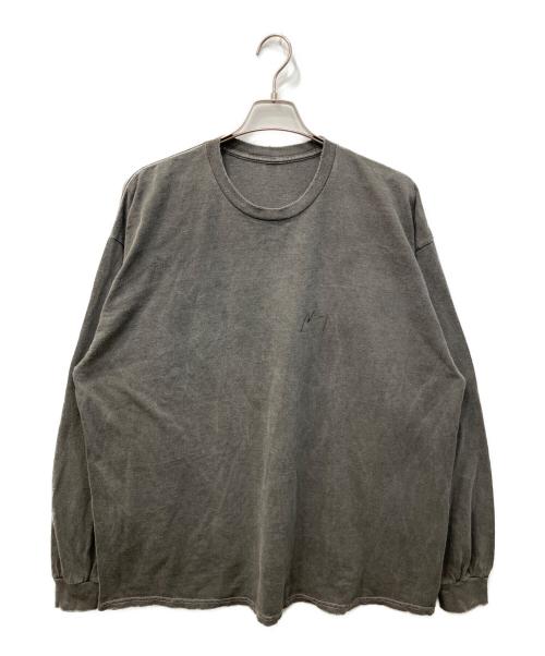 ANCELLM（アンセルム）ANCELLM (アンセルム) EMBROIDERY DYED LS/エンブロイダリーダイドロングスリーブ カットソー グレー サイズ:表記無しの古着・服飾アイテム