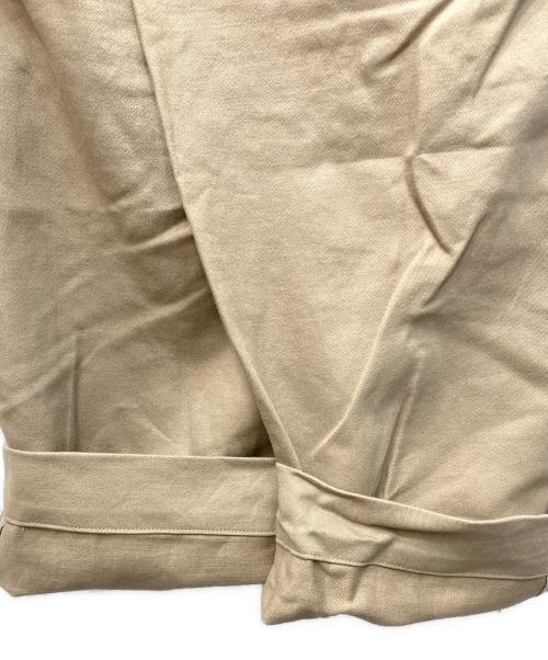 LOOPE（ルーペ）LOOPE (ルーペ) コットンリネンノータックパンツ ブラウン サイズ:W33の古着・服飾アイテム