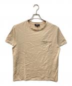 A.P.C.アーペーセー）の古着「ロゴ刺繍ポケットTシャツ」｜ベージュ