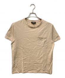 A.P.C.（アーペーセー）の古着「ロゴ刺繍ポケットTシャツ」｜ベージュ