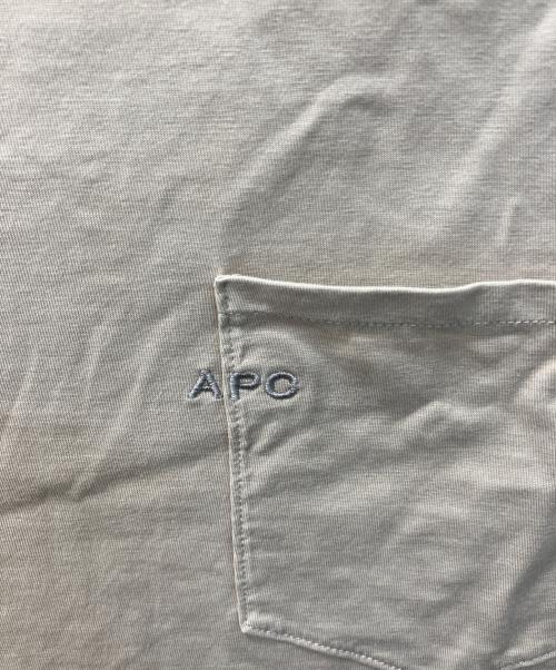 A.P.C.（アーペーセー）A.P.C. (アーペーセー) ロゴ刺繍ポケットTシャツ ベージュ サイズ:Mの古着・服飾アイテム