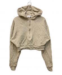 WeWoreWhat（ウィ・ウォー・ワット）の古着「3/4ジップショートパーカー」｜ブラウン