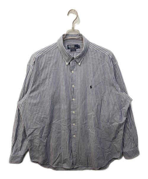 POLO RALPH LAUREN（ポロ・ラルフローレン）POLO RALPH LAUREN (ポロ・ラルフローレン) BLAIRE オーバーシャツ ブルー サイズ:XLの古着・服飾アイテム