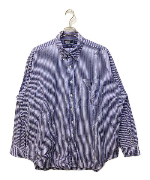 POLO RALPH LAUREN（ポロ・ラルフローレン）POLO RALPH LAUREN (ポロ・ラルフローレン) BLAIRE オーバーシャツ ブルー サイズ:XLの古着・服飾アイテム