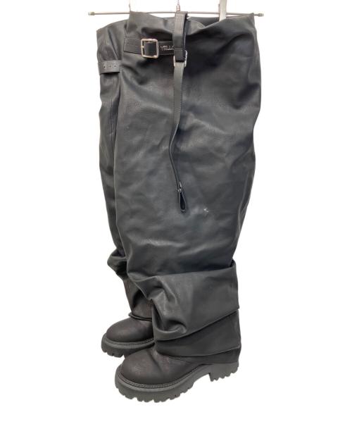 YELLO（イエロ）YELLO (イエロ) WHARF LONG BOOTS/ワーフロングブーツ ブラック サイズ:Lの古着・服飾アイテム