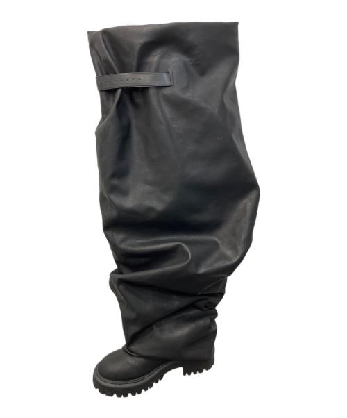 YELLO（イエロ）YELLO (イエロ) WHARF LONG BOOTS/ワーフロングブーツ ブラック サイズ:Lの古着・服飾アイテム