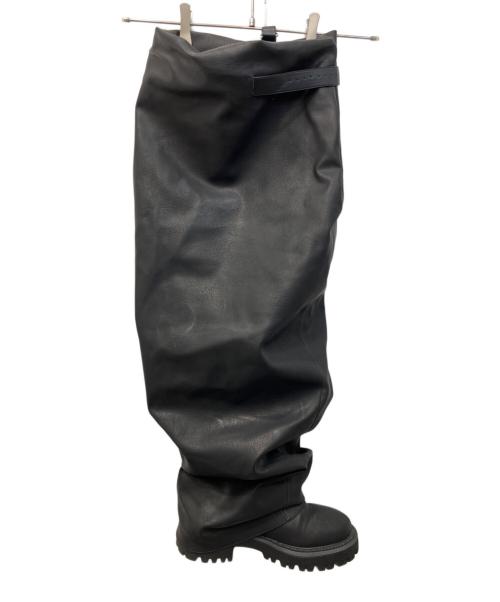 YELLO（イエロ）YELLO (イエロ) WHARF LONG BOOTS/ワーフロングブーツ ブラック サイズ:Lの古着・服飾アイテム
