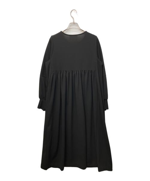 BEARDSLEY（ビアズリー）BEARDSLEY (ビアズリー) ジャージーギャザーワンピース ブラック サイズ:1の古着・服飾アイテム