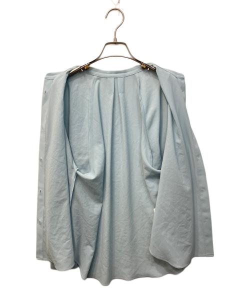 NOLLEY'S（ノーリーズ）NOLLEY'S (ノーリーズ) ライトジョーゼットスタンド羽織ブラウス スカイブルー サイズ:38の古着・服飾アイテム