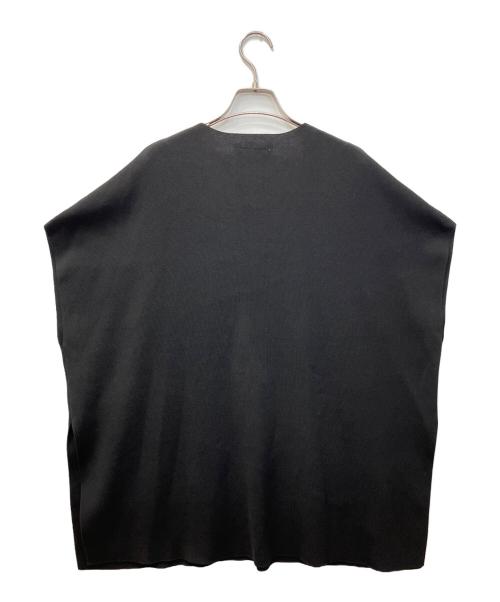 BEARDSLEY（ビアズリー）BEARDSLEY (ビアズリー) コットン スリット ロング Vネックニットベスト ブラック サイズ:FREEの古着・服飾アイテム